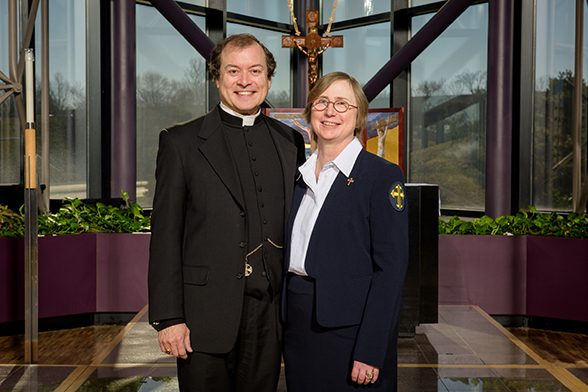 Portrait of the Rev. Jonathan Naumann and Deaconess Cheryl Naumann at the International Center chapel of The Lutheran Church–Missouri Synod on Monday, Feb. 29, 2016, in Kirkwood, Mo. LCMS Communications/Erik M. Lunsford